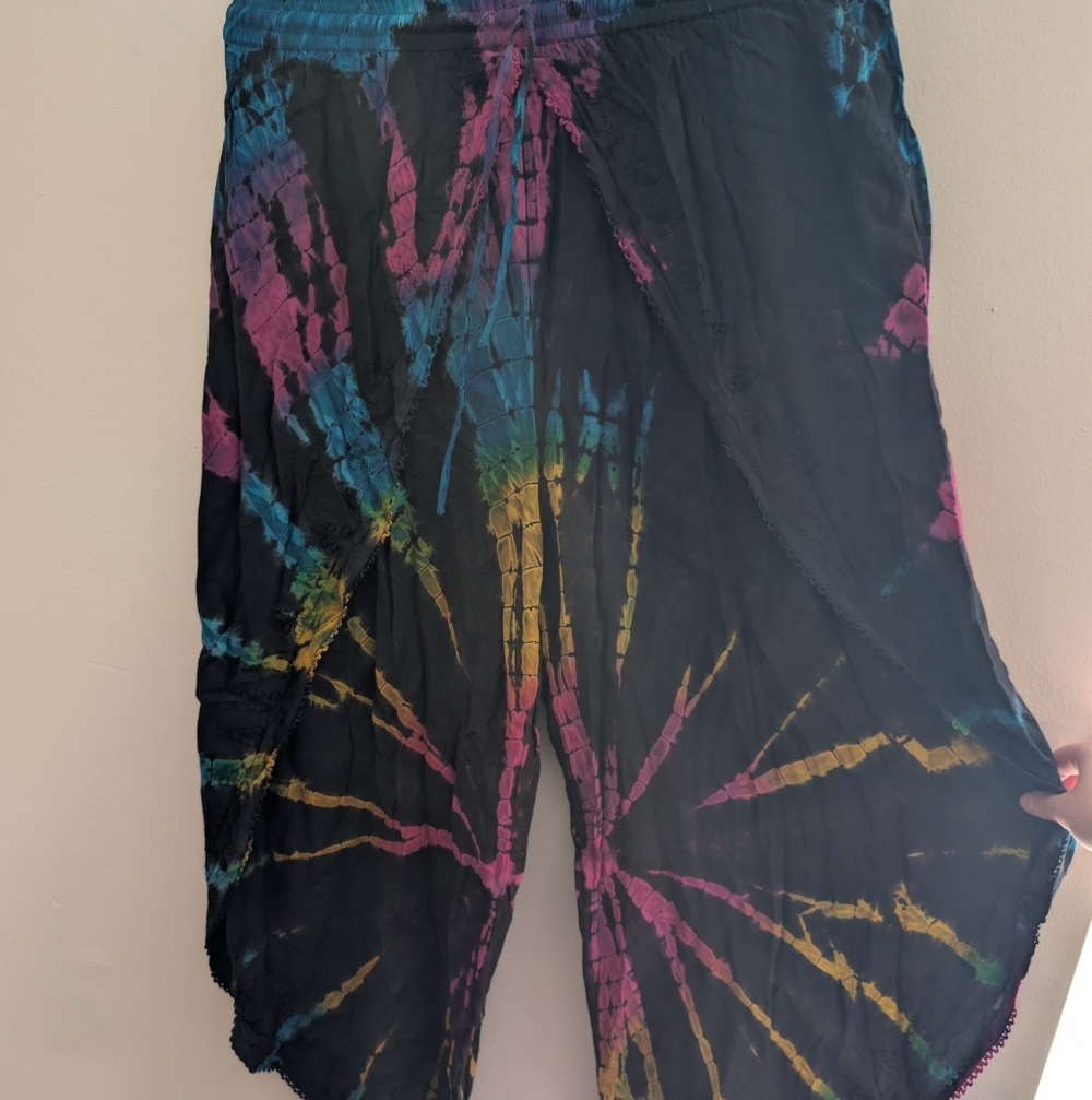 Multicolor Tie-Dye Halter Top And Pants